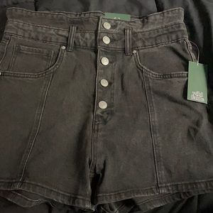 High waisted black shorts